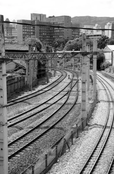 Železniční Tratě Nádraží — Stock fotografie