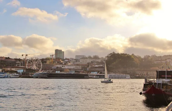 Mimari manzara, binalar ve caddeler liman kenti, Porto, Portekiz