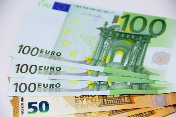 Dinero Euros Vista Primer Plano Efectivo Euros —  Fotos de Stock