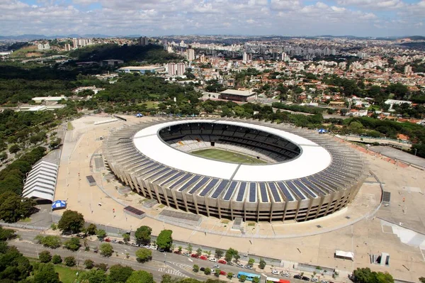 Brezilya 'daki Mineirao futbol stadyumunun hava manzarası