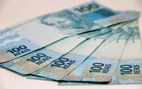 Brezilya parası yakın plan görüntüsü