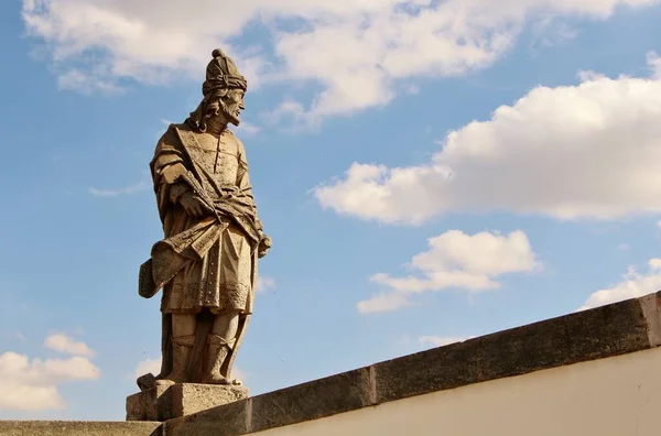 Blick Auf Verschiedene Statuen Christlicher Propheten Bon Jesus Matosinhos Rokokokirche — Stockfoto