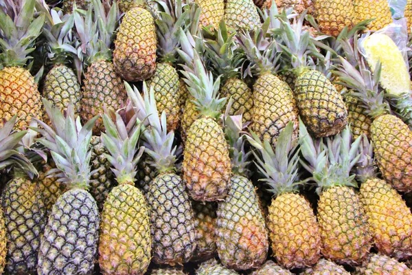 Closeup View Boxes Pineapples Royalty Free Stock Images