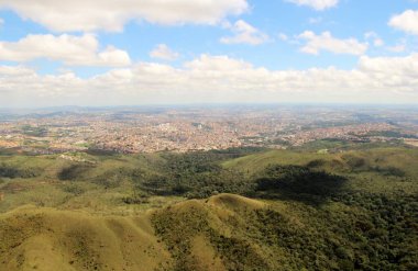 Brezilya 'nın Belo Horizonte şehrinin güzel hava manzarası