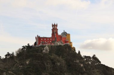 Sintra, Portekiz 'deki saray. Ünlü simge.