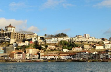 Mimari manzara, binalar ve caddeler liman kenti, Porto, Portekiz