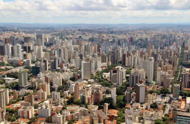 Brezilya 'nın Belo Horizonte şehrinin güzel hava manzarası
