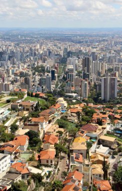 Brezilya 'nın Belo Horizonte şehrinin güzel hava manzarası