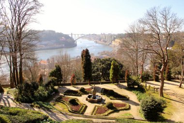 Mimari manzara, binalar ve caddeler liman kenti, Porto, Portekiz