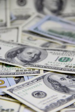 Amerikan doları banknotları yakın plan görüntüsü