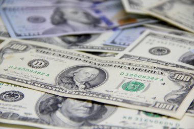Amerikan doları banknotları yakın plan görüntüsü