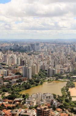 Brezilya 'nın Belo Horizonte şehrinin güzel hava manzarası