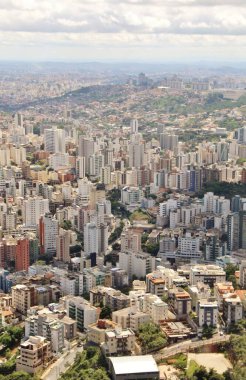 Brezilya 'nın Belo Horizonte şehrinin güzel hava manzarası