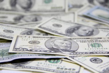 Amerikan doları banknotları yakın plan görüntüsü