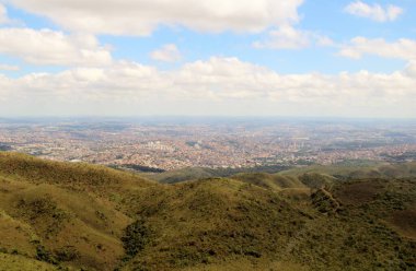 Brezilya 'nın Belo Horizonte şehrinin güzel hava manzarası
