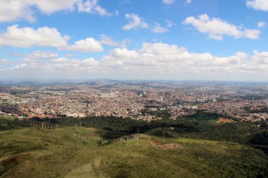 Brezilya 'nın Belo Horizonte şehrinin güzel hava manzarası