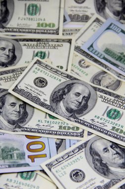 Amerikan doları banknotları yakın plan görüntüsü