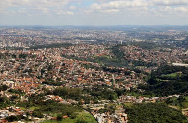 Brezilya 'nın Belo Horizonte şehrinin güzel hava manzarası