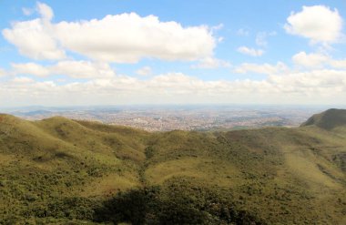 Brezilya 'nın Belo Horizonte şehrinin güzel hava manzarası