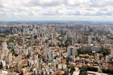 Brezilya 'nın Belo Horizonte şehrinin güzel hava manzarası