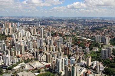 Brezilya 'nın Belo Horizonte şehrinin güzel hava manzarası