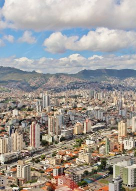 Brezilya 'nın Belo Horizonte şehrinin güzel hava manzarası