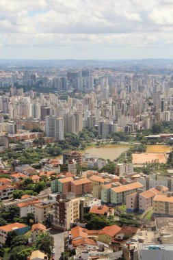 Brezilya 'nın Belo Horizonte şehrinin güzel hava manzarası