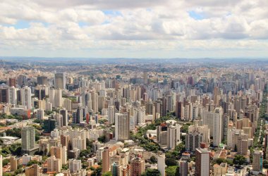 Brezilya 'nın Belo Horizonte şehrinin güzel hava manzarası