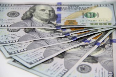 Amerikan doları banknotları yakın plan görüntüsü