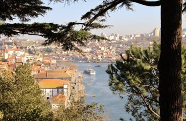 Mimari manzara, binalar ve caddeler liman kenti, Porto, Portekiz