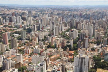 Brezilya 'nın Belo Horizonte şehrinin güzel hava manzarası
