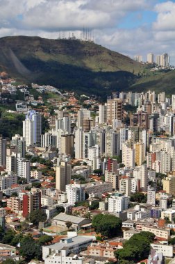 Brezilya 'nın Belo Horizonte şehrinin güzel hava manzarası