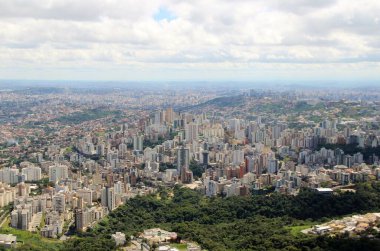 Brezilya 'nın Belo Horizonte şehrinin güzel hava manzarası