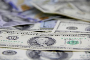 Amerikan doları banknotları yakın plan görüntüsü