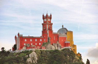 Sintra, Portekiz 'deki saray. Ünlü simge.