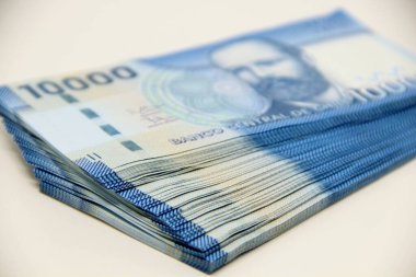 Şili pezosu. Yakın çekim faturaları.