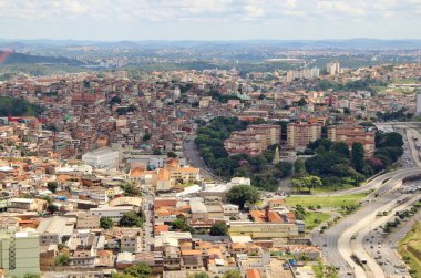Brezilya 'nın Belo Horizonte şehrinin güzel hava manzarası