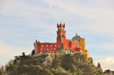 Sintra, Portekiz 'deki saray. Ünlü simge.