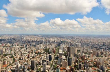 Brezilya 'nın Belo Horizonte şehrinin güzel hava manzarası