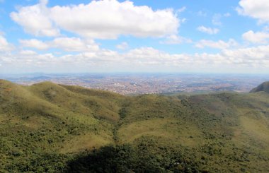 Brezilya 'nın Belo Horizonte şehrinin güzel hava manzarası