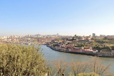 Mimari manzara, binalar ve caddeler liman kenti, Porto, Portekiz