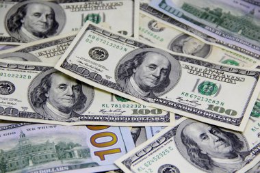 Amerikan doları banknotları yakın plan görüntüsü
