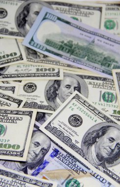 Amerikan doları banknotları yakın plan görüntüsü
