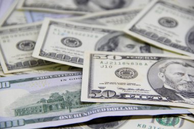 Amerikan doları banknotları yakın plan görüntüsü
