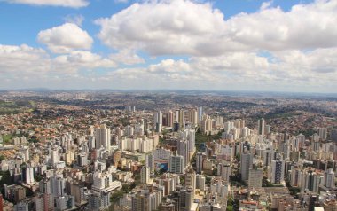 Brezilya 'nın Belo Horizonte şehrinin güzel hava manzarası