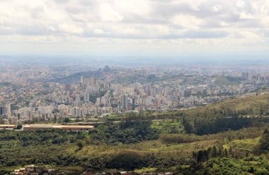 Brezilya 'nın Belo Horizonte şehrinin güzel hava manzarası