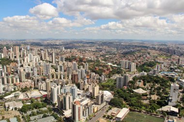 Brezilya 'nın Belo Horizonte şehrinin güzel hava manzarası