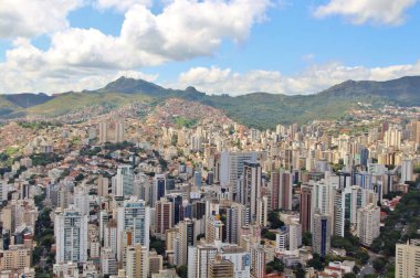 Brezilya 'nın Belo Horizonte şehrinin güzel hava manzarası