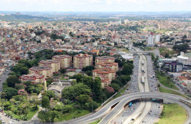Brezilya 'nın Belo Horizonte şehrinin güzel hava manzarası