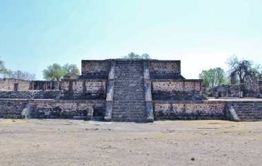 Teotihuacan manzarası, Meksika 'da antik bir şehir.